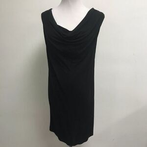 HAUTE HIPPIE Black Drape Neck Dress